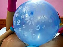 Cuties with big balloons receive the huge boners