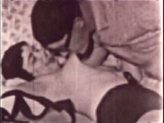 Vintage granny gets naughty with a man in this dark lantern video