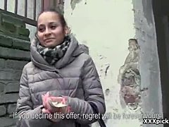 Horny Tourist Fucks Public Pickup Girl in Euros