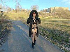 Public sex in stockings and bodystockings