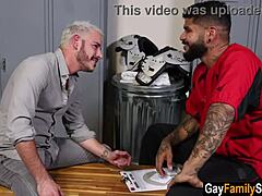 Interracial gay sex with step-cousin and his inexperienced husband
