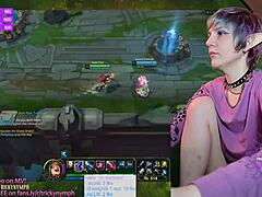 Small-titted nympho loves to play League of Legends on chaturbate with her favorite game