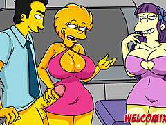 Compilație de scene de desene animate explicite cu Simpsons, cu sex oral și anal