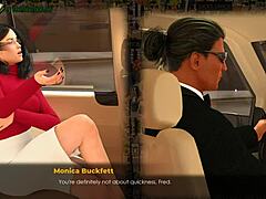 Country girl meets wealthy fashion executive in a pornographic game