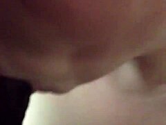 Monster cock sucking by white amateur in hotel room