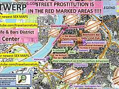 Európsky skupinový sex s mladými prostitútkami v Antverpách