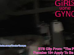 Watch as Jasmine Rose's perfect tits are covered in medical fetish during a blowjob at girlsgonegyno.com