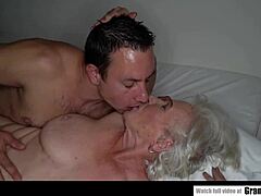 Old woman cheats on her husband with a young man