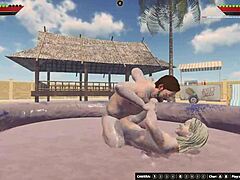 Ethan vs scara naked fighter 3d