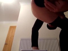 Big black cock and buttplug for solo playtime