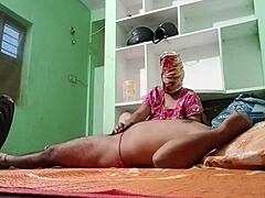Indian aunty gets her big ass pounded by a young stud