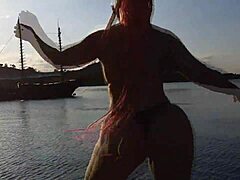 Sensual dance of Brazilian beauty