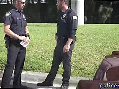 Gay police officer investigates interracial castration and amateur blowjobs