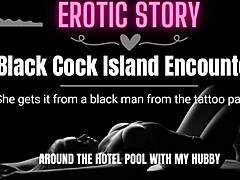 Steamy audio sex story features a big black cock