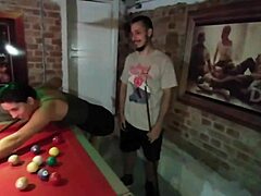 Tigresa VIP showcases pool table sex with mouth to pussy action - featuring Baez and Cel Baez