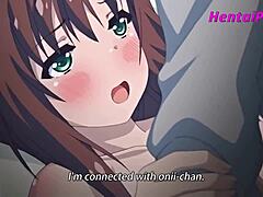 Meio-irmão ejacula dentro da irmã em vídeo hentai animado