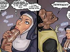 A comic and erotic series of a black nun's first encounter with a large black penis