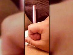 Trans beauty gets wild with her vibrator