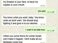 Accidental mishap with stepmom leads to unexpected erotic encounter on WhatsApp